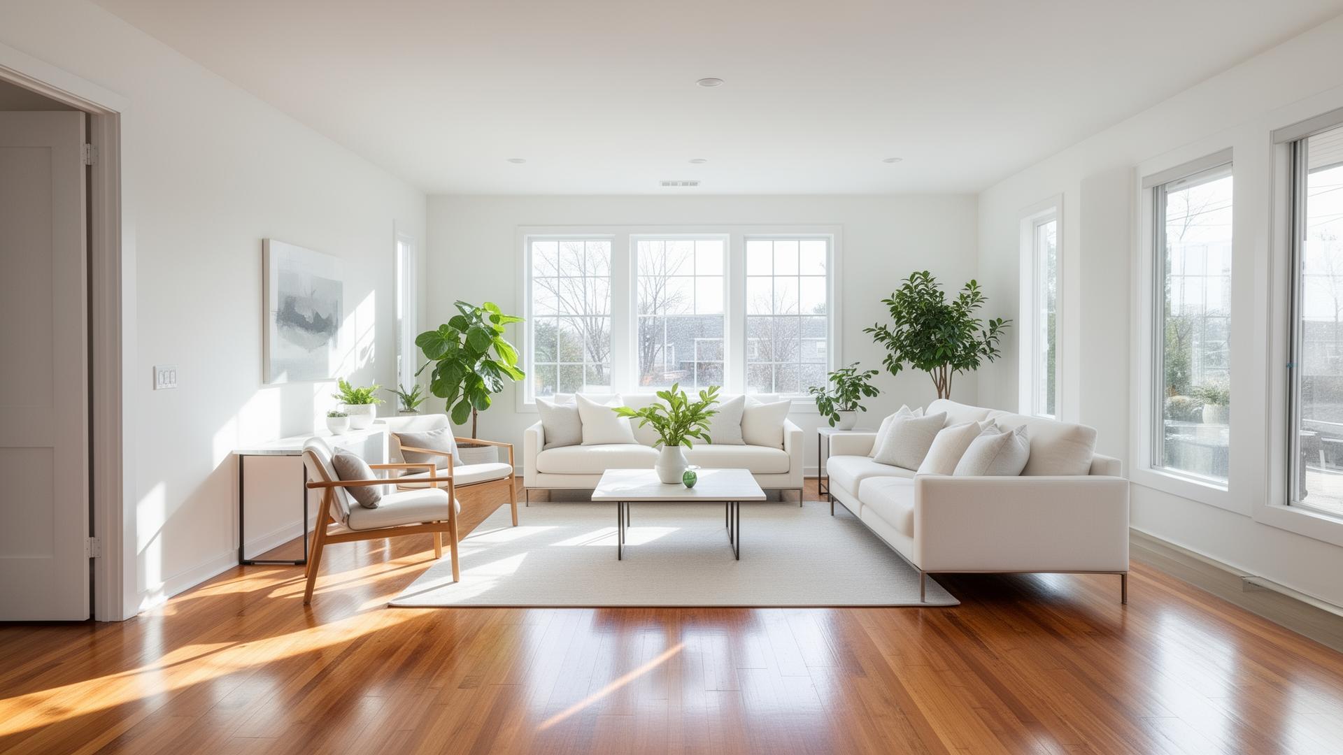Sparkling clean living room